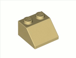 Покривна плочка 2X2/45°: {тухлено жълт}