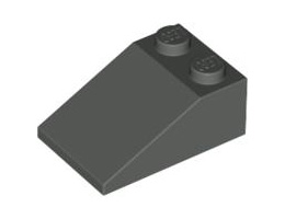 Покривна плочка 2X3/25°: {тъмно сив}