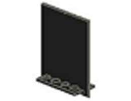 Door 2 x 5 x 5 Swivel, Flat Base: {черен}