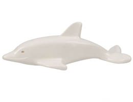 Dolphin with Normal Connection and Axle Holder: {бял}