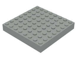 Тухличка 8X8: {сив}