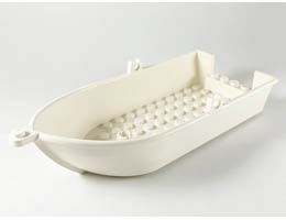 Boat, 18 x 8 x 3 1/3 with Oarlocks: {бял}