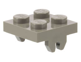 Magnet Holder Plate 2 x 2 Bottom: {тъмно сив}