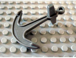 Boat, Anchor - Single Top Hole: {тъмно сив}