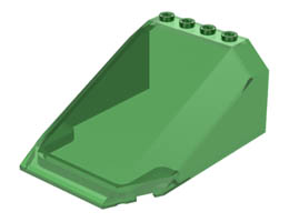 Windscreen 8 x 6 x 3 Wedge: {прозрачно зелен}