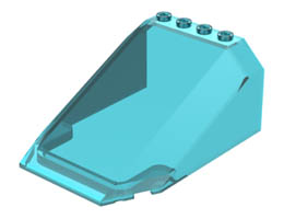 Windscreen 8 x 6 x 3 Wedge: {прозрачно светло син}