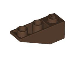 Покривна плочка 1X3/25° инверсна: {земно оранжев}