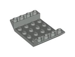 Slope, Inverted 45 6 x 4 Double with 4 x 4 Cutout: {сив}