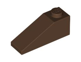 Покривна плочка 1X3/25°: {земно оранжев}