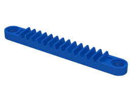 Technic, Gear Rack 1 x 8 with Holes: {ярко син}