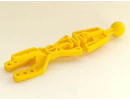 Technic Throwbot Arm Forked with Flexible Center and Ball Joint: {ярко жълт}