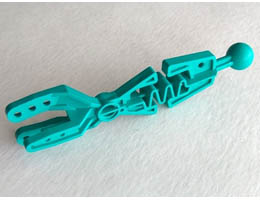 Technic Throwbot Arm Forked with Flexible Center and Ball Joint: {ярко синьо-зелен}