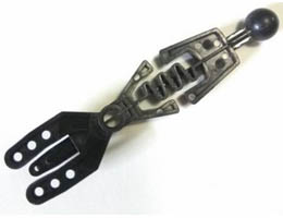 Technic Throwbot Arm Forked with Flexible Center and Ball Joint: {черен}