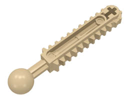 Technic Ball Joint with Double Rack: {тухлено жълт}