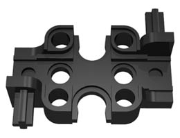Technic Rectangular Gearbox Half: {черен}