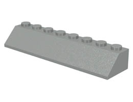 Покривна плочка 2X8/45° : {сив}