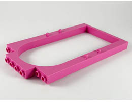Belville Wall, Door Frame Arched 1 x 8 x 12: {ярко пурпурен}