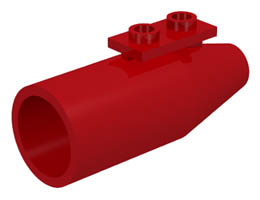 Engine, Smooth Large, 1 x 2 Thin Top Plate: {ярко червен}