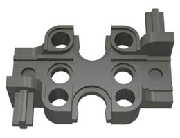 Technic Rectangular Gearbox Half: {тъмно сив}