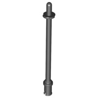 Bar   8L with Stop Rings and Pin (Technic, Figure Accessory Ski Pole) - Rounded End: {черен}