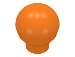 Brick, Round 1 x 1 with Ball (Finial): {ярко оранжев}