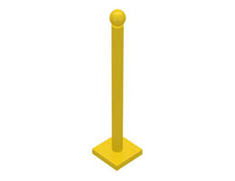 Belville Umbrella Stand with Square Base : {ярко жълт}