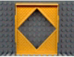 Scala Wall, Diamond Shaped Window 8 x 2 x 8: {топло жълто-оранжев}