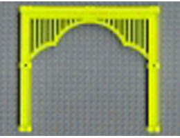 Scala Arch 22 x 2 x 16 1/3: {умерено жълто-зелен}