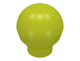 Brick, Round 1 x 1 with Ball (Finial): {умерено жълто-зелен}