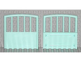 Scala Baby Crib Footboard 1 x 7 x 6: {светло синьо-зелен}