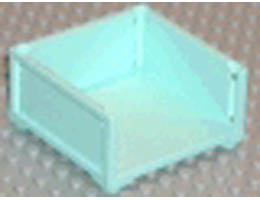 Scala Box 7 x 7 x 3 with 3 sides: {светло синьо-зелен}