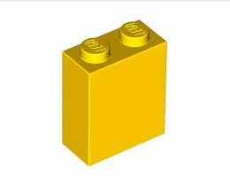 Тухличка 1X2X2, (c) вътрешен държач за стъд: {ярко жълт}