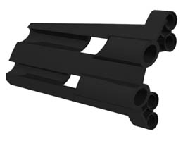 Technic, Panel Fairing # 3 Large Long, Large Holes, Side A: {черен}