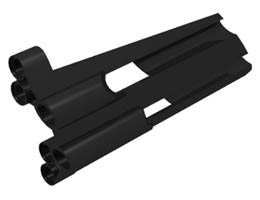 Technic, Panel Fairing # 4 Large Long, Large Holes, Side B: {черен}