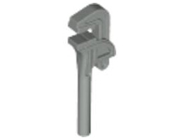 Minifigure, Utensil Tool Pipe Wrench: {сив}
