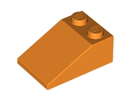 Покривна плочка 2X3/25°: {ярко оранжев}