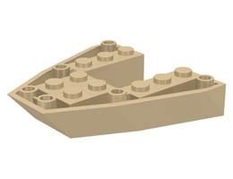 Boat, Bow Brick 6 x 6 x 1: {тухлено жълт}