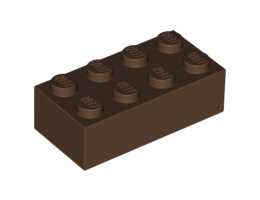 Тухличка 2X4: {земно оранжев}