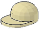 Minifigure, Headgear Cap - Long Flat Bill: {тухлено жълт}