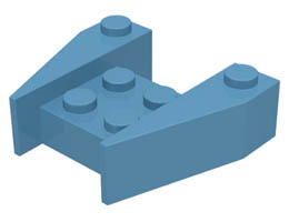 Wedge 3 1/2 x 4 without Stud Notches: {пастелено син}