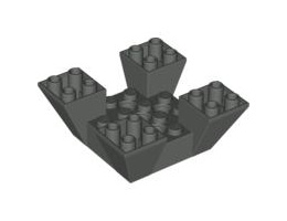 Ъглеста тухличка с щракалка 6X6X2: {тъмно сив}