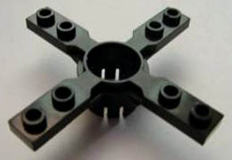 Technic Propeller 4 Blade 7 Stud Diameter with Square Ends : {черен}