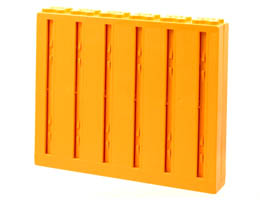 Scala Wall, Vertical Grooved 12 x 2 x 8: {топло жълто-оранжев}