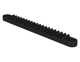 Technic, Gear Rack 1 x 10 with Holes: {черен}