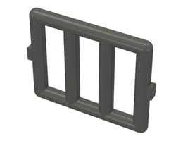 Bar 1 x 4 x 3 Window Grille : {тъмно сив}