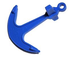 Boat, Anchor - Single Top Hole: {ярко син}