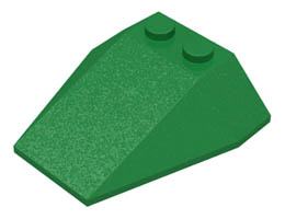 Wedge 4 x 4 Triple without Stud Notches : {тъмно зелен}