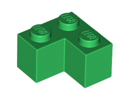 Тухличка ъгъл 1X2x2: {тъмно зелен}