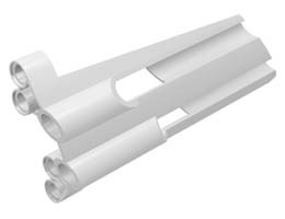 Technic, Panel Fairing # 4 Large Long, Large Holes, Side B: {бял}