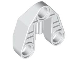 Техник, щифтов конектор 3 x 3 с ос и 3 щифтови отвора : {бял}